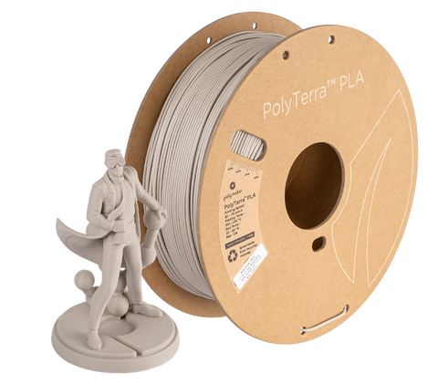 POLYMAKER PolyTerra PLA Matte 3D Printer Filament 1.75mm 1KG (Muted White)