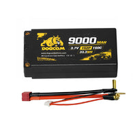 DOGCOM 9000mAh 160C 1S2P 3.7V Hardcase 5.0mm RC LiPO Battery T-Plug [DG]