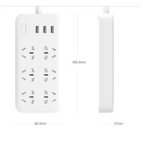 Original Xiaomi Mi Power Socket Strip With 3 USB 5V 2.1A Fast Charging Extension 6 Sockets With Safety Door-FpvFaster